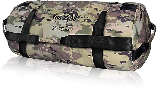 Yes4All Unisex-Erwachsene CLHZ Sandsackgewichte/Gewichtsbeutel-Sandsäcke für Fitness, Konditionierung, Crossfit mit verstellbaren Gewichten, K. Camouflage-M, M (25-75 Lbs), K. Tarnfarbe-(11kg-34kg), M