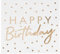 Ginger Ray Serviette Happy Birthday, Goldfolie