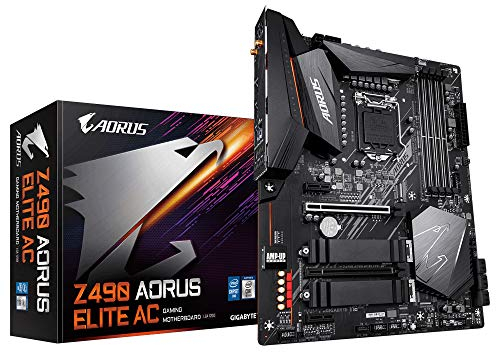 GIGABYTE Z490 AORUS Elite AC Intel LGA 1200 ATX Motherboard (12+1 Phases, Intel 2.5GbE LAN, HDMI, USB 3.2 Gen2, USB Type-C, RGB Fusion 2.0)