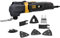CAT 350W Multifunktionswerkzeug Oszillationswerkzeug 11000-20000 RPM mit 14 Zubehör und LED Licht Drehzahl- & Konstant-Elektronik inkl. Sägeblattauswahl Schleifpapiere Schaber Schneiden Polieren Sägen