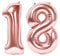 Siumir Numero Palloncino Numero 18 Oro Rosa Foil Palloncino Gigante Palloncino Digitali Decorazione Festa di Compleanno