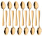 SUNSENGEUR Tea Spoons 12-Piece Autograph Dinnerware Set Stainless Steel Set Use for Home, Kitchen, Restaurant- 5.3 Inches-Gold