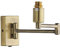 Antique Brass Traditional Retro Switched Double Swing Arm Wall Reading Light Bracket | Discreet On Off Rocker Switch Operated | 1 x BC Lamp Bulb Required | Bedside - Living Room