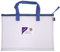 Snopake 15871 Projekt-/Büchertasche, A4 +, hohe Kapazität, EVA-Netzstoff, robust, mit weichem Tragegriff, transparent/blau, ohne PVC, ohne Weichmacher,1 Stück