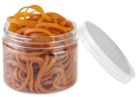 100 Pieces (5 Inch) Natural Yellow Color Rubber Bands Elastic Trash Can Bands Office File Folder Strong Elastic Rubber Bands for Office Supplies School Home Elastic Hair Band