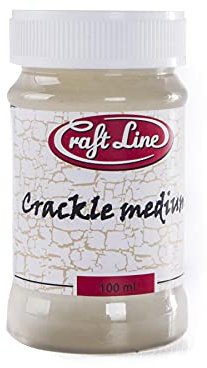 CRAFT LINE One Compartment Crackle Varnish 100 ml | Water-based Crackle Medium | To Imitate Antique Crackled Painted Surfaces or Crackle Acrylic Paints | Art Decoupage