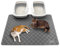 Conlun Katzenklo Matte Katzenstreu Matte, 119 x 89 cm Katzenklo Vorleger, Gitter Netz Streukontrolle Design Katzenklo Unterleger, Wasserdichtes Urinbeständiges Material, Leicht zu Reinigen (Grau)