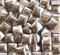PINUO&KE 200 Stück/200 g Quadratische Formen 1x1 cm Quadratische Keramik Mosaik Mosaik Fliesen zum Basteln, Bunte Buntglasstücke für Mosaikprojekte - Silber