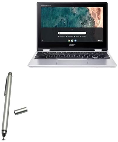 BoxWave Eingabestift für Acer Chromebook Spin 311 (CP311-2H), kapazitiver DualTip-Eingabestift, kapazitiver Stylus-Eingabestift für Acer Chromebook Spin 311 (CP311-2H), metallisches Silber Version