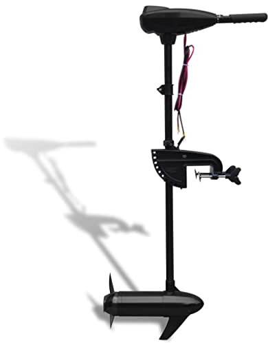 vidaXL Electric Trolling Outboard Motor P25 55 lbs Thrust Transom Mounted Saltwater Electric Boat Engine Fishing Marine w/LED Battery Indicator