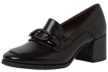 Jana Softline 8-24470-41-Scarpe comode, con Catena, Stile Classico Business, Scarpe décolleté Donna, Nero, 38 EU Larga