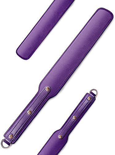 Ueemph 45,7 cm Reitgerte, violettes Lederpaddel, super strapazierfähige Teppichpaddel, Reitpflanzen (lila)