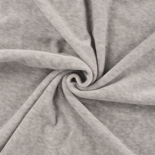 Nicky-NIKLAS-Stoff-Kuschelweich & wärmend-Decken, Pullover, Nicki, Nähen-230g/ Qm-50 cm Schritte-Meterware-ca. 155 cm breit-11 Farben (Hellgrau-265)