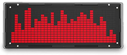 ZYWUOY LED Uhr Spektrum Licht 32 Bit Spektrum Analyser Stereo VU Meter Anzeige Musik Spektrum Analyzer Audio Zubehör Rot