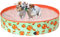 COMSLE Piscine pour Chien, Pataugroire Pliable Bebe pour Animaux de Compagnie PVC épais et Antidérapant, Piscine pour Chien XXL avec Valve de Vidange 80cm / 120cm/ 160cm, Pastèque