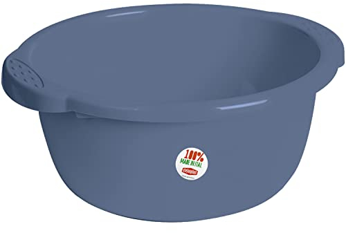 #11 Schüssel 9 Liter rund Ø35x15 cm Blau - Universal Haushaltsschüssel Waschschüssel Küchenschüssel Spülschüssel Kunststoff Fußbad Pflege - nestbar