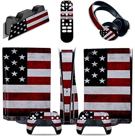 Skin pour console 72481 pour console PS5 édition disque et édition numérique autocollant vinyle pour manette PS5 et station de charge, casque et télécommande multimédia (taille : édition numérique)