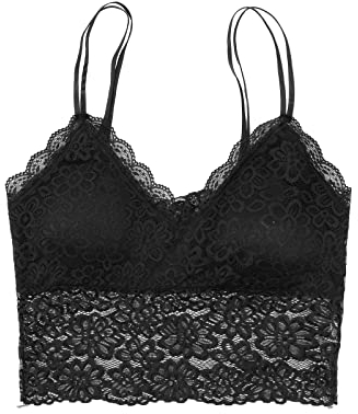 Générique Femme sans Anneau Tasse Poitrine Sexy Soutiens-Gorge Camisole Gilet Femmes sous-vêtements Confortables Ensemble Vaisselle Marbre (Black, S)