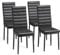 Bealife Esszimmerstühle 4er-Set, Esszimmerstühle-Set für Küche, Esszimmer, Esszimmerstuhl aus Kunstleder mit hoher Rückenlehne, modern, (Schwarz, 4)