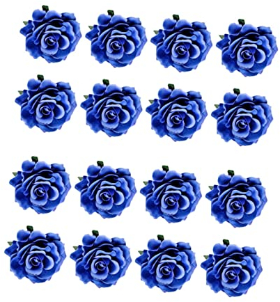 FOMIYES 16 Pièces Pince à Cheveux Roses Broche Rose Pinces à Cheveux Halloween Pour Femmes Broches Pour Femmes Broche Fleurie Fleurs Artificielles Tissus En Peluche Grosse Tête La Mariée