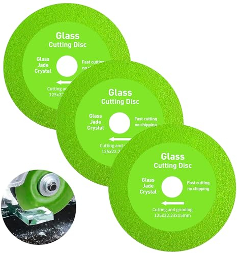 OneNine Disco de corte de cristal, disco de corte de cristal, diámetro de 22,23 mm, disco de diamante profesional, corte rápido y preciso, hojas de sierra para azulejos, cristal, granito y porcelana