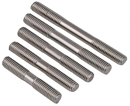 TULDYS WALENI 5 Stück M6 M8 M10 M12 M16 Stehbolzen 304 Edelstahl Doppelendgewinde Schraubstange(M8x50)