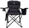 OLPRO Henwick Heavy Duty Padded Folding Camping Chair for Adults – Comfortable & Foldable Outdoor Chair with Cooler Bag, Wine Glass & Cup Holder – Ideal for Camping, Garden & Picnics (Black/Green)