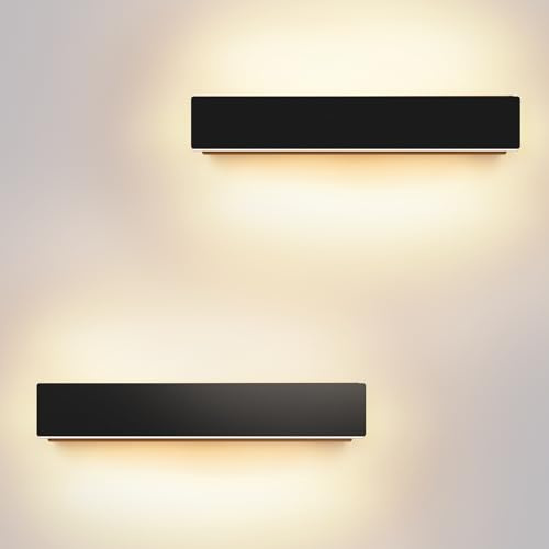 Kingwei 2 Stücke LED Wandleuchten Innen/Aussen 10W Auf und Ab Wandlampen 3000K Warmweiß Aussenlampe IP54 Wasserdichte Wandbeleuchtung