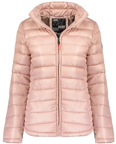 Canadian Peak Colombiana Basic Lady - Parka Longue Epaisse Chaude Femme Automne Hiver - Manteau Fin Capuche Fausse Fourure - Blouson Coupe Vent - Doudoune Elegante Femmes (Rose Pale S)