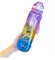 SEASEVEN Water Bottle with Straw 1L,Boys Water Bottles with Straw 1 Litre,Waterbottle Leak-Proof Sports Water Bottle,Plastic Drinks Bottles Toxin Free，Bpa-Free(Purple-Blue)