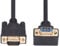 xiwai 90 Grad VGA-RGB-Kabel, abgewinkelter Stecker auf gerader Stecker, Verlängerungskabel 3COAX + 6C für Computer-Monitor, Projektor, 1 m