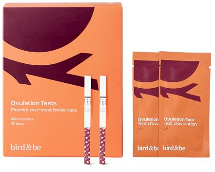 bird&be bird&be strisce per test ovulazione (kit predictor con 40 strisce reattive LH, precisione superiore al 99%)