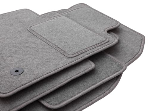 Wielganizator Automatte – Passend für Mercedes C 190 W201 Limousine 1982-1993 – Velours – Autozubehör - Auto Fußmatten – Fußmatte Auto – 4-teilig - grau