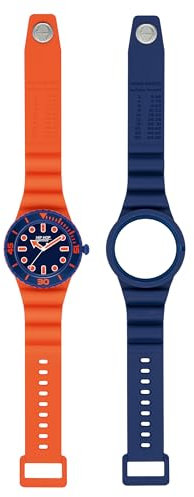 HIP HOP HWU1234, Collezione Master, Orologio Uomo con Cinturino in Silicone Intercambiabile e Regolabile, Cassa 41 mm, Resistente all'Acqua Fino a 50 m, Lunghezza 19 cm