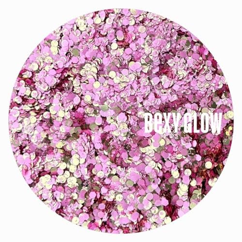 Bexy Glow Colour Acrylic Powders Sparkling Rose | All That Glitters Acrylic Nail Collection | Professional Acrylic Nail Powder | Glitter Acrylic Nail Powder | Pink Acrylic Nail Powder | 20g