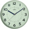 MPM Quality Design Kunstoff Wanduhr, Grün, große arabische Ziffern, Quarz-Uhrwerk, ∅ 320 mm, Modern, Analog Wand Uhr, Wanddeko, Dekoration für Wohnzimmer, Küche, Büro, Schlafzimmer