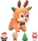 MORAINJAY Weihnachten Kuscheltier Rentier, 9in/23cm Weihnachten Elch Weiches Fell Plüsch, Plüschtier Christmas Plüschpuppe Dekoration Stofftier Plüsch Figuren Spielzeug für Kinder Mädchen Jungen