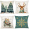 YCOLL Cojines Navidad 45x45 Funda Cojin Navidad Juego de 4 Fundas de Cojines Decorativa Cojines Sofa Cama para Decoracion Navidad Hogar Fundas Cojines 45x45 cm