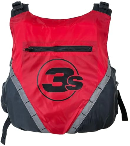 3s-sup Schwimmweste Life Vest XS - XXL I CE-Zertifiziert, einstellbare Passform I Signal-Pfeife, Reflektoren, Taschen, Schnelltrocknend I Perfekt für SUP und Wassersport, Unisex (XL-XXL)