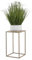 HowHomely Blumenständer Metall Beige 40 cm Hoch - Solider und Robuster Blumenhocker Metall - Pflanzenständer für die Dekoration in Wohnzimmer Schlafzimmer oder Büro