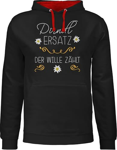 Shirtracer - Pullover Herren Frauen Hoodie Kontrast zweifarbig - Kompatibel mit Oktoberfest - Ersatz Dirndl der Wille zählt