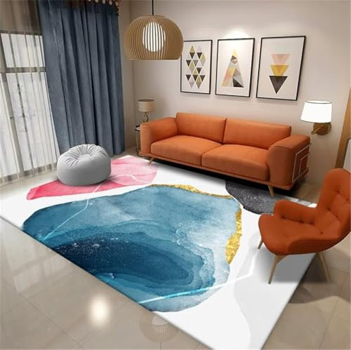 RUGMRZ Teppich unter esstisch Teppich Pflegeleicht 100x120CM büro Teppich Teppich Jungen Grün Grauer weicher waschbarer moderner minimalistischer Teppich