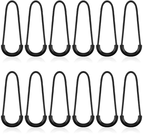North Face - Cerniera in nylon a forma di U, 12 pezzi resistenti per cerniera a forma di U, ricambio per zaino, a forma di U, colore nero, per zaini, bagagli, giacche e borse