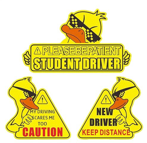 3 Stück Reflektierender Student Driver Magnet für Auto | Neuer Fahrer