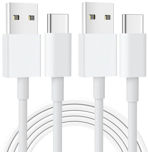 Bohconn USB C Kabel 3M 2Stück,USB Typ C Ladekabel Schnellladung für Samsung Galaxy S24 S23 S22 S21 S20 S10 S9 Note 10 9 8, iPhone 15 Pro, Google Pixel, Hawei, Xiaomi, OnePlus.Weiß