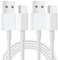 Bohconn Lot de 2 câbles USB C, 3 m, 3,1 A, pour charge rapide et synchronisation USB C, pour Samsung S10/S9/S8te 10te 9, Huawei P30/P20/Mate 20, Sony Xperia, smartphone, blanc