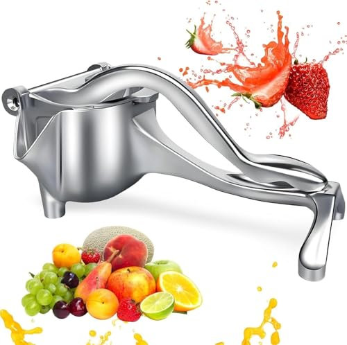 Exprimidor manual de frutas grande, exprimidor de cítricos profesional de mano for naranja, limón y granada. Extractor de jugo multiusos for uvas.