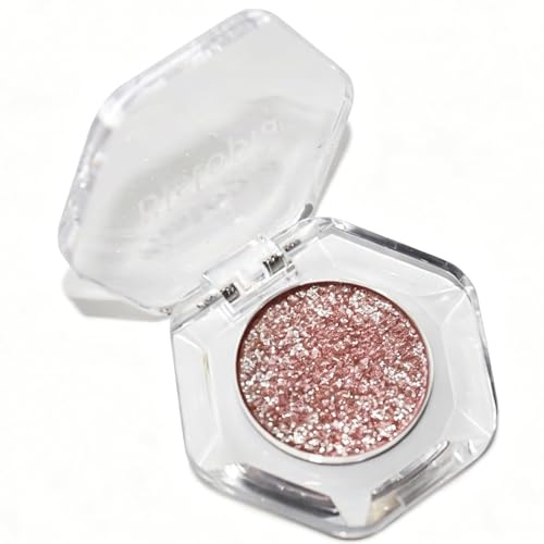 Bistopia Chamäleon-Lidschattenpuder, 14 schimmernde Farbverläufe, sechseckiges transparentes Lidschatten-Einzelprodukt, metallische Textur, langanhaltender Make-up-Effekt. (Hilt)