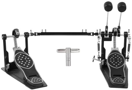 Double Bass Drum Pedal Double Kick Drum Pedal Direct Drive Bass Pedal Heavy Duty Foot Kick Pedal Double Chain Pedale for Drums Adjustable Drum Accessories