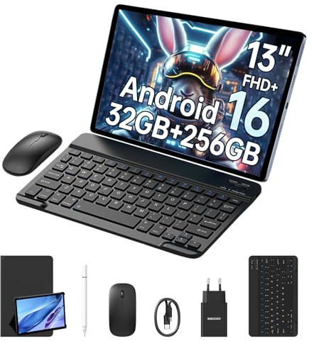 DOOGEE U13 VIP Android 16 Tablet 13 Zoll mit Tastatur/Stift/Maus, 32GB+256GB/2TB Gaming Tablets, 11000mAh Vier Lautsprecher Tablet,13MP+5MP, Octa-Core, 2.4G+5G WLAN/Bluetooth 5.0/3.5mm Jack/Face ID